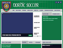 Tablet Screenshot of nordicsoccer.org